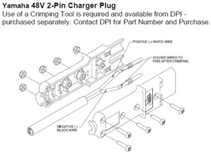 Golf Cart Charger Plug - Yamaha 2 Pin (Nabson Plug)