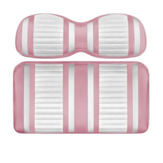 Custom Golf Cart Seat White and Pink Stripe Extreme