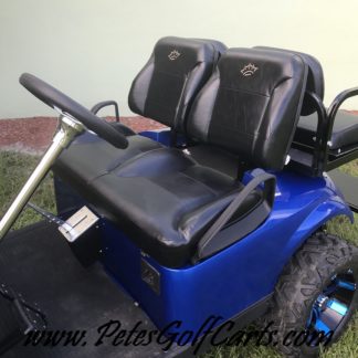 Custom Golf Cart Seats Ezgo TxT Suite Black WM PGC