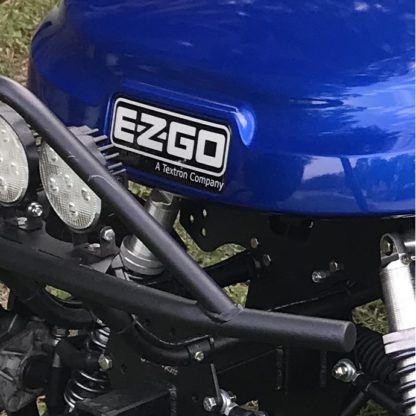 Ezgo TxT Emblem Name Plate Badge Decal Silver Metallic Black 2014 and Up