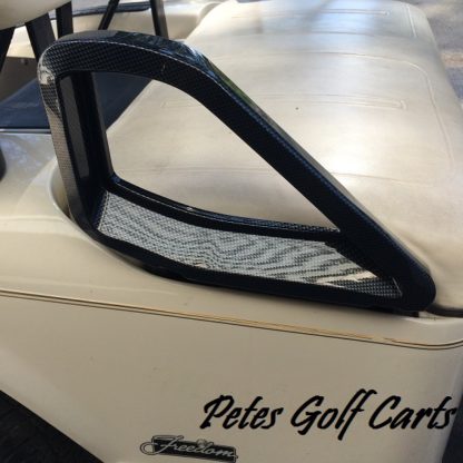 Ezgo Golf Cart Seat Handle Covers Carbon Fiber Fits 2000 and Up TxT
