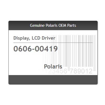 Gem Car LCD Driver Display 0606-00419 E2 E4 E6 2005 thru 2015