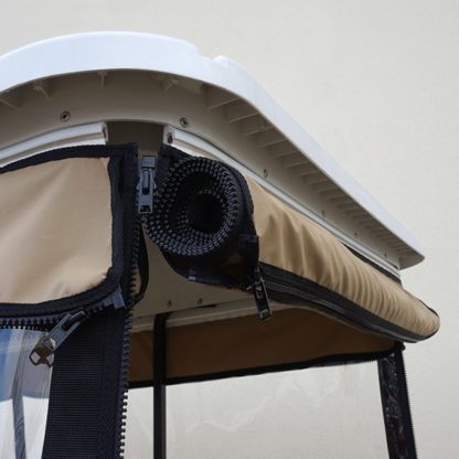 Golf Cart Enclosure Zipper System Roll Up Design