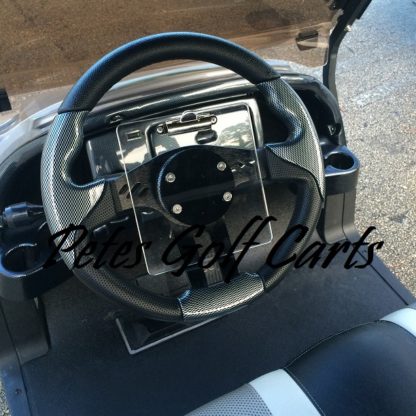 Golf Cart Score Card Holder Designed For Use With Custom Steering Wheels