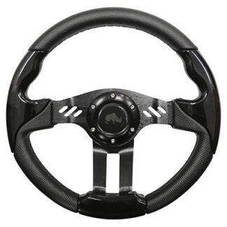 Golf Cart Steering Wheel Black With Black Spokes 13 Inch