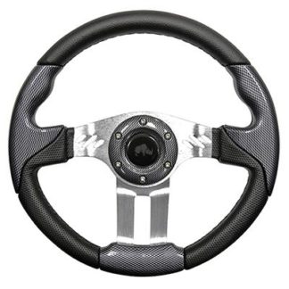Golf Cart Steering Wheel Carbon Fiber With Aluminum Spokes 13 Inch
