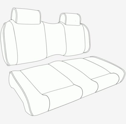 Luxury Bench 2 Tone B Headrest Custom Golf Cart Seat