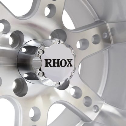 RHOX Golf Cart Wheel 6 Spoke Machined Face Silver 12x7 ET-25 RX251 Close Up
