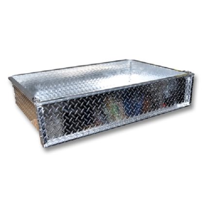 Universal Golf Cart Truck Bed Aluminum Diamond Plate Box Only