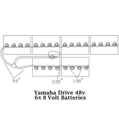 Yamaha Drive Golf Cart Battery Watering System 6X 8V
