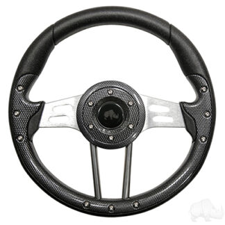 Golf Cart Steering Wheel 13 Inch Carbon Fiber Rim Aluminum Spokes