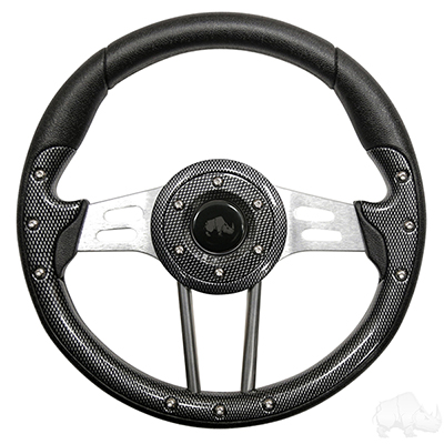 Golf Cart Steering Wheel 13 Inch Carbon Fiber Rim Aluminum Spokes