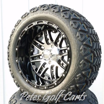 golf cart wheels and tires 14in Megastar on 23in All Terrain Tire WM